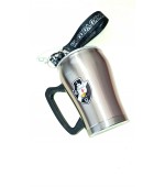 Caneca Inox com Tampa  e cordão do Vasco 340 ML.